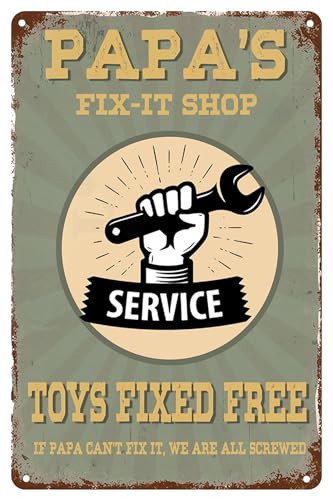 Fenarenes Letrero de metal con texto en inglés "On Man Cave Garage Wall", 20,3 x 30,5 cm