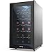 hOmelabs 18 Bottle Wine Cooler - Free Standing Single Zone Fridge and Chiller for Wines - Small Quiet Cooling Red and White Wine Refrigerator with Glass Door and Digital Temperature Display