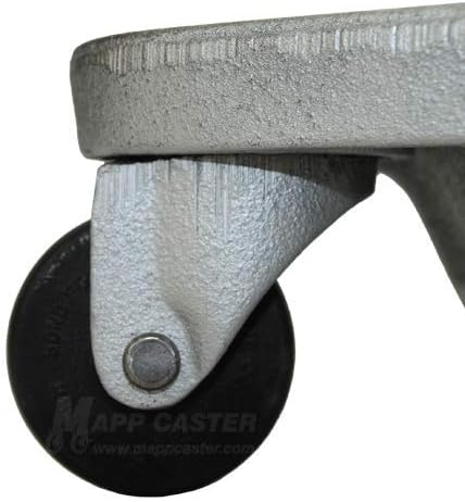Heavy Duty Tri Wheel Cup Dolly with 2" Hard Rubber Wheels - 375 lbs Capacity - Made in USA