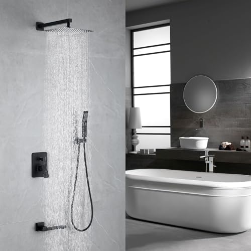 Kit de douche de précipitations murales avec mélangeur bain mono-commande LWX