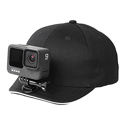 PellKing-Action-Camera-Baseball-Cap-MountAngel-Adjustable-Action-Camera-Baseball-hat-Mount-Compatible-for-GoPro-5-Session-Hero-9876543-Plus321DJI-OSMO-Action-Cameras-Black