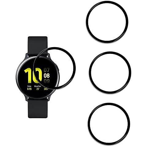 [Pack of 4] Compatible with Samsung Watch Active 2 (44 mm) Screen Protector, 3D Curved Full Coverage Protection Screen Protector for Samsung Watch Active 2 (44 mm) Cover