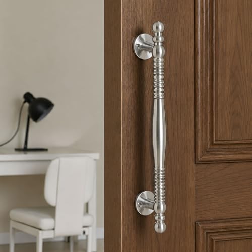 Image of VOLO Main Door Pull Push Handle | Door Handle for Home Office | Interior Exterior Door Hardware Pull Handle | (Pack of 1 Piece, Silver Satin, 12 Inch (300MM))