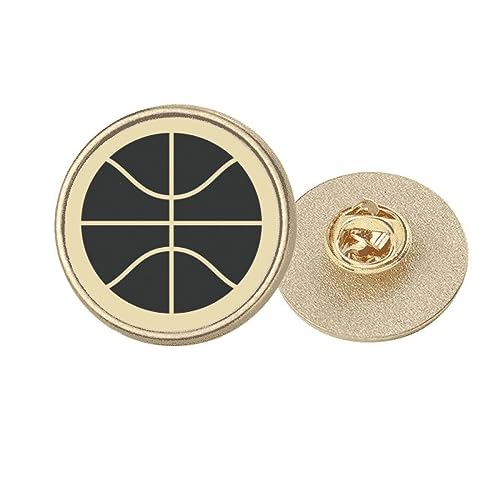 Broche de basket ronde dorée pour personnaliser votre style urbain et vos tenues de sport