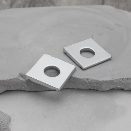 LT Easiyl 10 Stück DIN434 Nutdichtung, M8, quadratische Unterlegscheiben, abgeschrägt, Ersatzteil, metrische Unterlegscheiben aus verzinktem Stahl, konische Unterlegscheiben, 8 %, Doppelnut