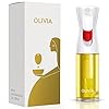 FLAIROSOL OLIVIA The Original Advanced Oil Sprayer for Cooking Kitchen Salads BBQs Continuous Spray with Portion Control 130ml Glass Olive Oil SprayerWhite Print