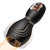 Penis Vibrator mit 10 360°-Rundum-Rotationen und 10 Vibrationen, Sex Spielzeug für die Männer Eichel Stimulation Masturbator Masturbieren für Männer Elektrisch