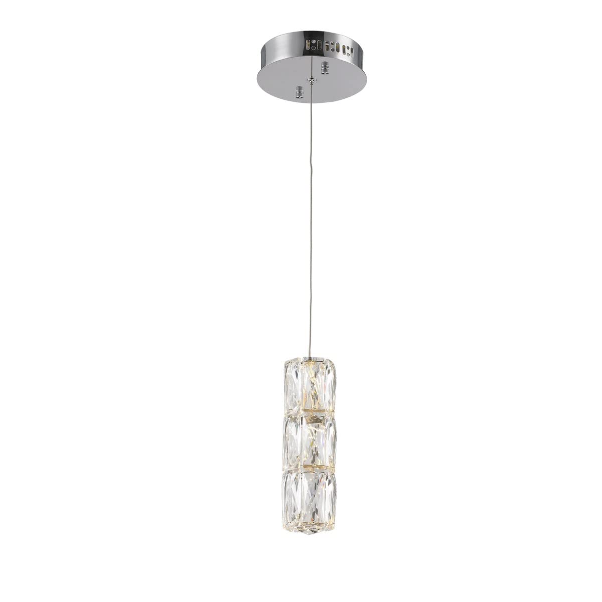 Elegant LightingPolaris Elegant Cut Crystal LED Pendant in Chrome