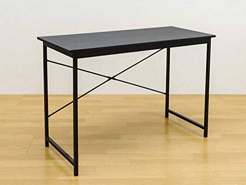 シンプルデスク BK W110xD48xH75cm コスパがGood ダイニングでのサブデスク 書斎用デスクや勉強机 受付 塾 PCデスクなどにも