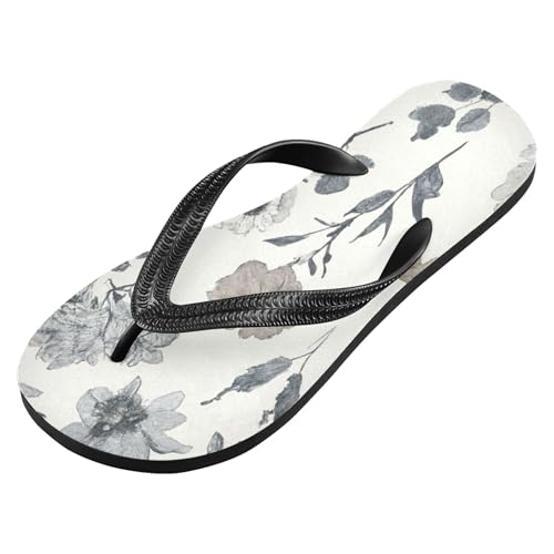 Burbuja Minimalist Flower Flip Flops for Women Men, Soft Thong Sandals Rubber Slippers for Pool Beach Essentials2