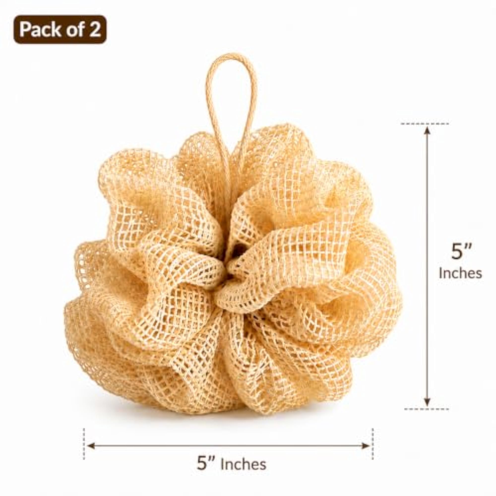 100% Natural Bath Loofah Body Sponge and Scrubber