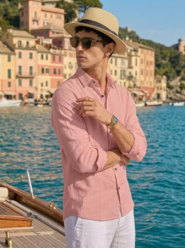 Image of NexaFlair Man's Casual | Formal | Linen| Cotton | Regular Wear Collared | Fit Shirt for Men