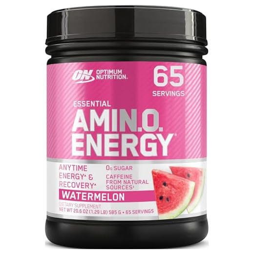 Optimum Nutrition Amino Energy - Pre Workout with Green Tea, BCAA, Amino Acids, Keto Friendly, Green Coffee Extract, Energy Powder - Watermelon, 65 Servings