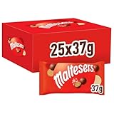 MALTESERS - Bonbons Chocolat au Lait Cœur Croquant - 25 x 35g Sachets de Chocolats - Gran...