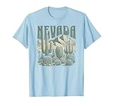 Geographic Location design. Nevada with cactus, mountains and desert vintage design. Show off your love of nature, hiking and the outdoors. Souvenir for men, women and kids who love to hike, vacation and travel to Nevada. Lightweight, Classic fit, Do...