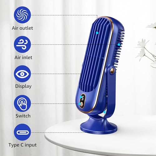 Image of Drumstone 𝟓+𝟓 𝐘𝐄𝐀𝐑 𝐆𝐔𝐀𝐑𝐀𝐍𝐓𝐄 Tower Fan 10.5 Inch - Portable Desktop & Table Fan with 5 Speeds, Dual Air Circulation, Quiet Personal Fan for Home, Office & Bedroom 𝐌𝐮𝐥𝐭𝐢 - 𝐆𝐈𝐅𝐓