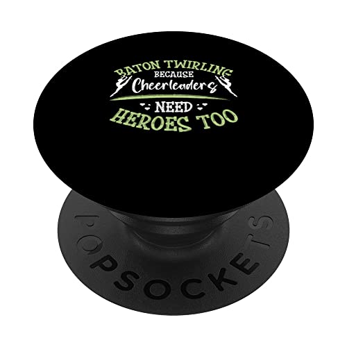 Majorette Twirler Baton Twirling PopSockets Swappable PopGrip, Black