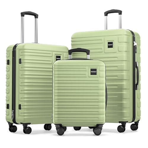 Valises en polycarbonate - valises XL, L et bagage à cabine en un set. Valises de voyage très robustes avec roulettes souples et serrure TSA, Valises,...