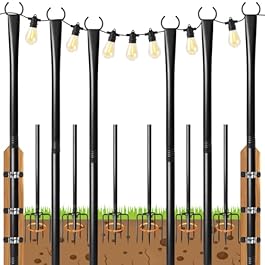 6 Pack String Light Poles...
