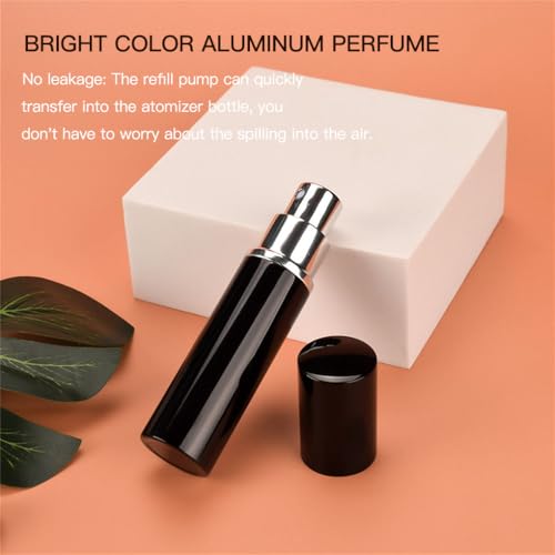 QUXVUIS 5 Stück Zerstäuber Tragbare 10ml Mini-Sprühflasche Pumpenkoffer Leere nachfüllbare Sprüher Kosmetikbehälter Reise