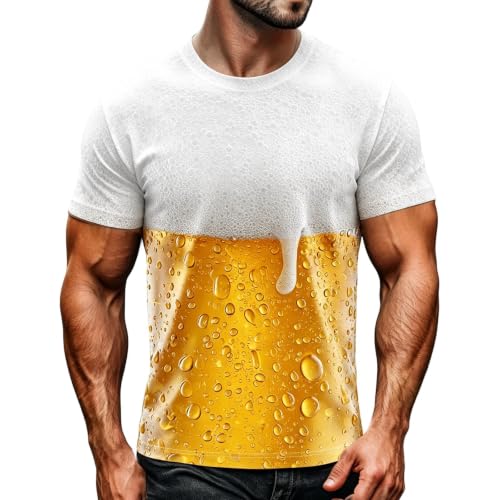 Camiseta de cerveza para hombre holgada que soluciona los problemas de calor