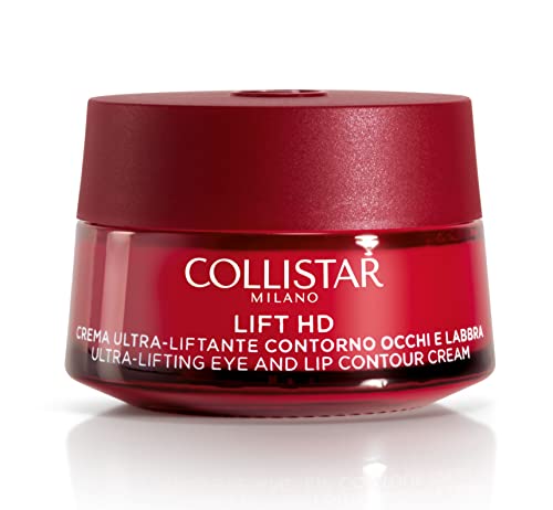 Collistar LIFT HD Ultra-Lifting Augen- und Lippenkonturcreme, stellt die Festigkeit der Augenpartie und Lippenkontur wieder her, reduziert Falten, für reife Haut, 15 ml