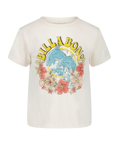 Image of Billabong Girls' Premium Short Sleeve Logo Graphic Tee, Crew Neck T-Shirt, Soft & Comfortable