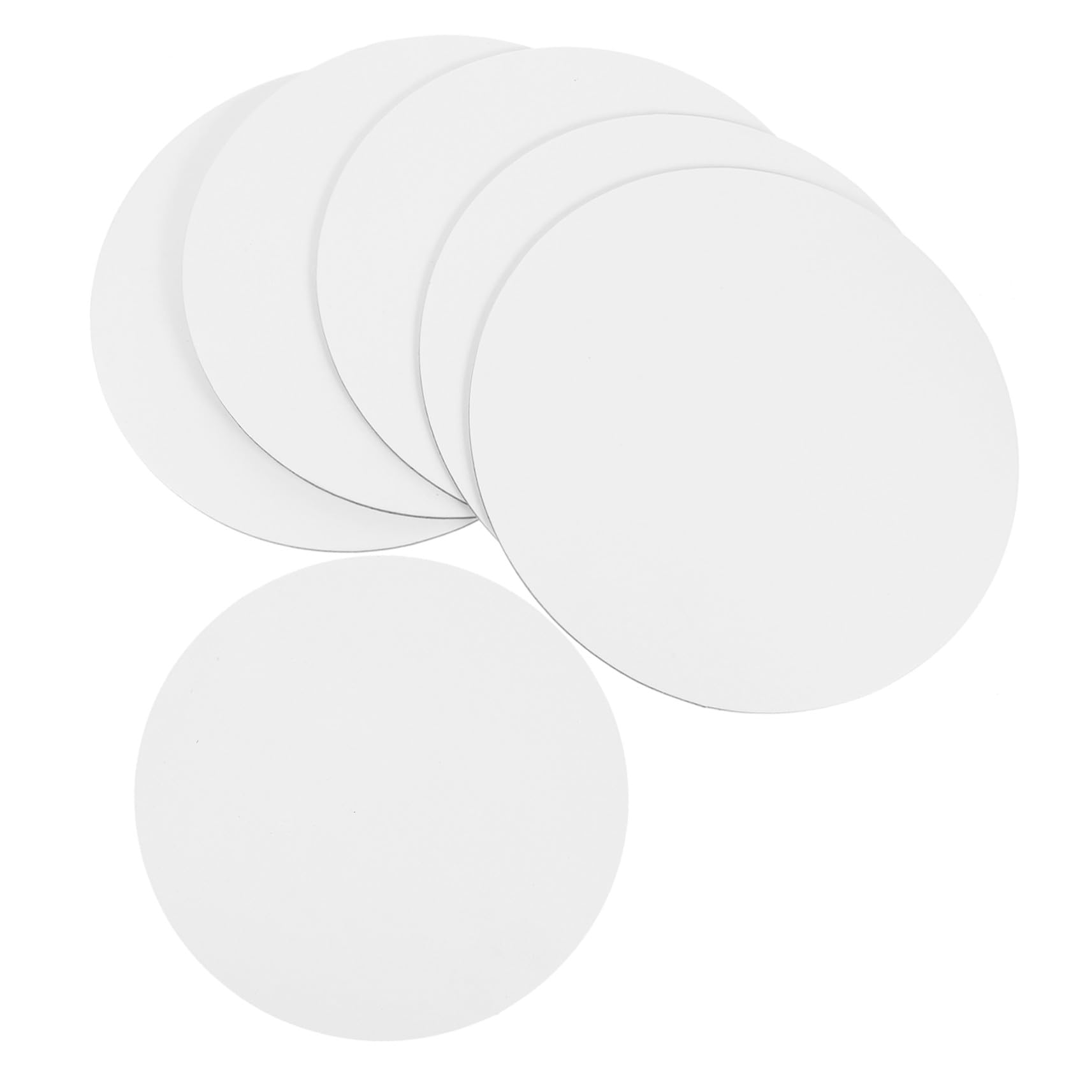 Lienzos de pintura redondos de 20cm en pack de 6 piezas compatibles con oleo y acrilico blanco