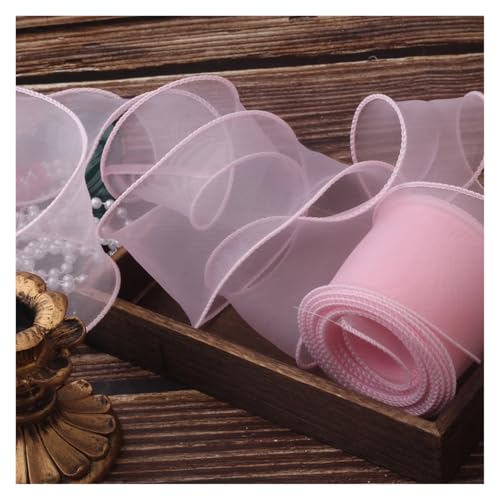 WENHA(小さな店) 6cm×50m フィッシュテールヤーンリボン ブーケフラワーパッケージ DIYアクセサリー(9)