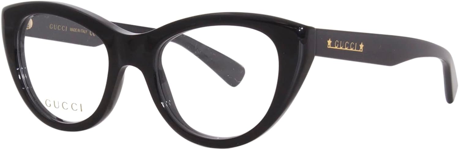 Gucci GG1172O 001 - Lentes negros para mujer, Negro Transparente Negro