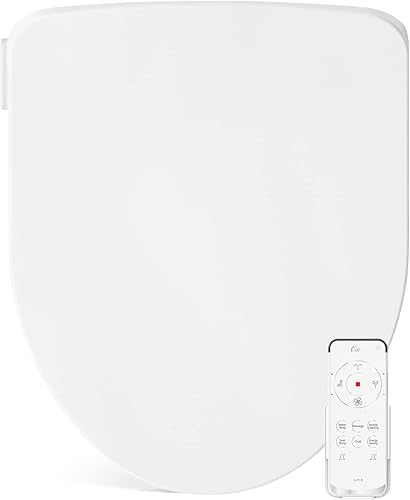Bio Bidet by Bemis Slim Three Smart Bidet - Asiento de inodoro redondo, color blanco