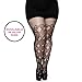 Leg Avenue Womens Floral Vine Fishnet Tights, O/S, Black