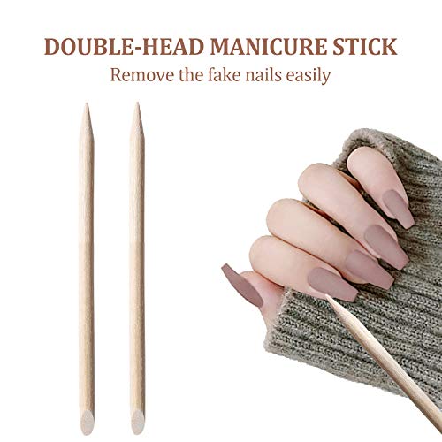 72PCS Salon Fake Nails Full Cover Matte Coffin Nails Acrylic Nails Art Tips Sets for Women, Three Colors