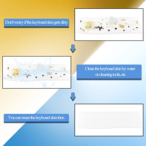 Silicone Keyboard Cover Skin For Logitech K120 & Mk120 Ergonomic Desktop Usb Wired Keyboard Waterproof Protector Accessories (Transparent) #TOP4