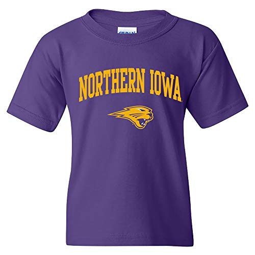 YS03 - Northern Iowa Panthers Arch Logo Youth T-Shirt - X-Large - Purple
