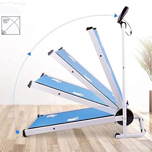 Image of Mini Portable Mechanical Running Machine for Home Gym 198 Lbs Weight Capacity Folding Treadmills Walking Equipment with Pulley