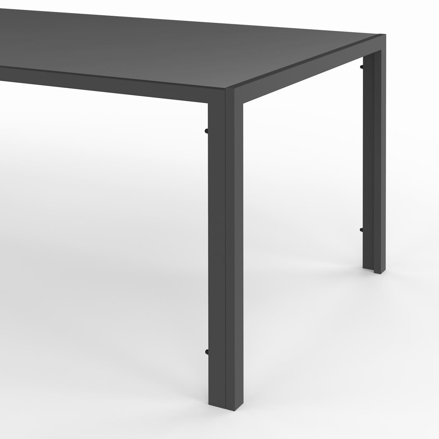 IDMarket - Salon de Jardin Madrid Table 150 CM et 6 chaises empilables Terracotta et Gris