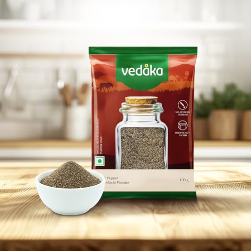 Image of Amazon Brand - Vedaka Black Pepper Powder, 100 g (Kali Mirch)