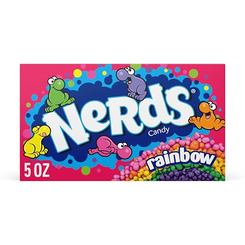 NERDS Candy, Theater Box, Rainbow, Crunchy Fruity, 5 oz