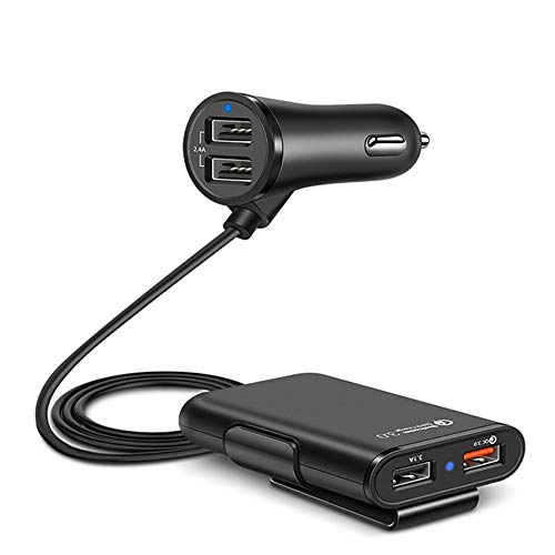 Luopei - Caricatore da auto con 4 porte USB, universale, per