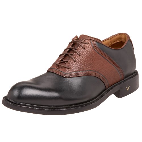 Callaway Men's Pin Stripe Saddle- Street Golf Shoe,Black/Sultan,7.5 M US