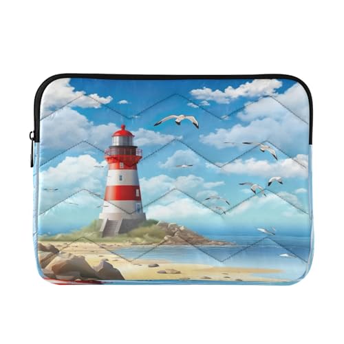 Funda para portátil de 13-14 pulgadas Sunny Sky Lighthouse miniatura 1