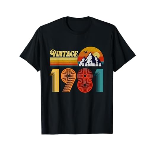 41 cumpleaños camisa 41 años hombres mujeres retro vintage 1981 Camiseta