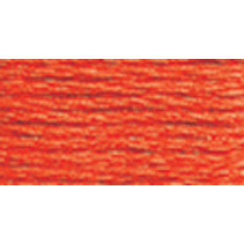 DMC 117-608 Six Stranded Cotton Embroidery Floss, Bright Orange, 8.7-Yard