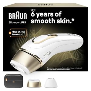 Braun IPL Geräte Haarentfernung Silk·expert Pro 5, PL5140, Weiß/Gold