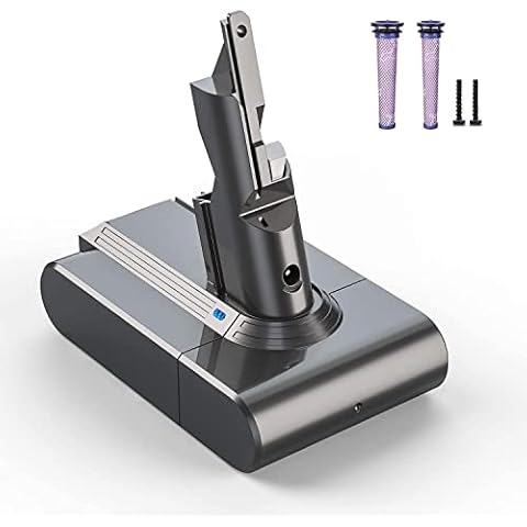 FLYLINKTECH 5000mAh V7 Battery Replacement for Dyson V7 Animal, V7 Fluffy, V7 Mattress,V7 Motorhead Pro, V7 Trigger SV11 Cordless Vacuum Cleaner with 2 pack Filters+Cleaning brush+Screwdriver Cover