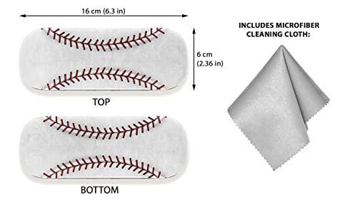 Image of WIRESTER Hard Shell Eyeglasses Case, Clamshell Sunglasses Holder Protective Cover with Microfiber Cloth