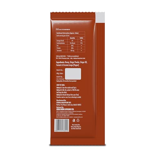 Image of Jeena Sikho Cough Ease Honey | Natural Herbal Honey | Long Pepper, Turmeric, Ginger | For Instant Cough Relief | 30 sachets (15g each)