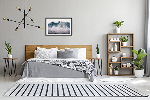 Affiche décorative 60x40 cm arbres d'hiver sous cadre bois MDF - 3