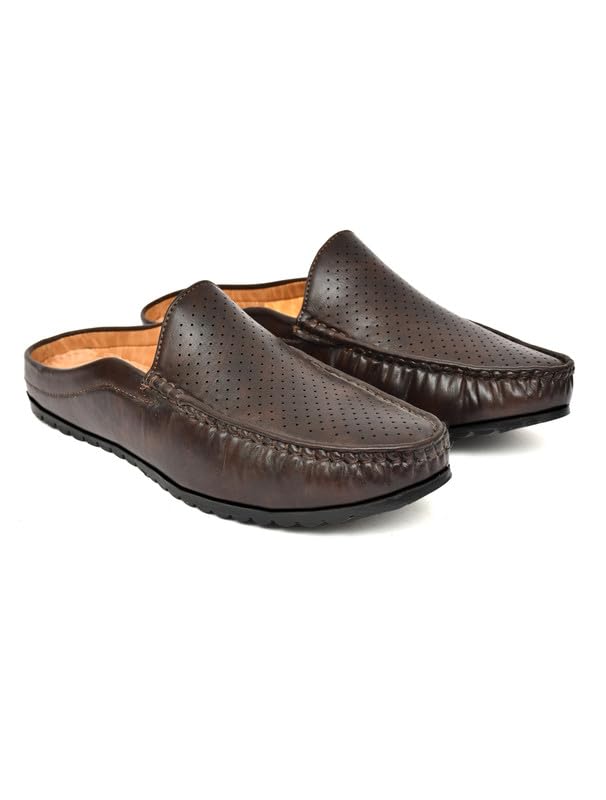 pisces Men's Back Open Loafer Shoe-picture-44